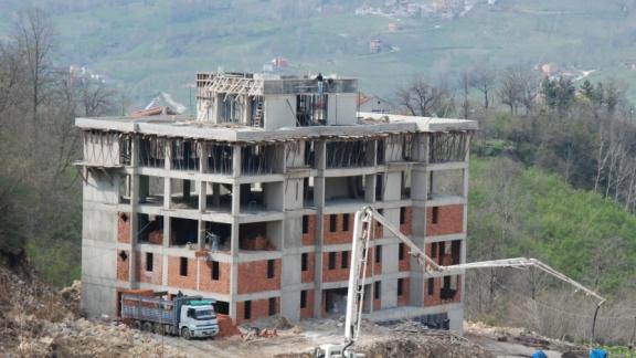 İlçemizde Açılacak Olan Kumru Anadolu İmam Hatip Lisesi Kompleksinin İnşaatı Hızla İlerliyor