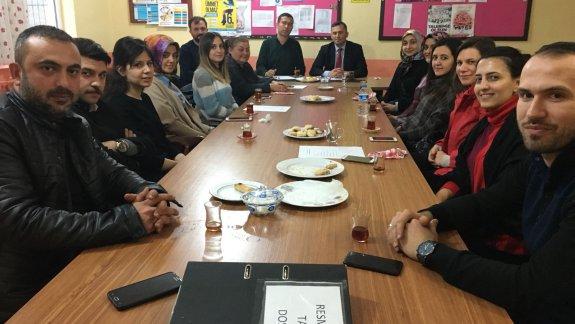 İlçe Millî Eğitim Müdürümüz Okul Rehber Öğretmenlerimizin Zümre Toplantılarına Katıldı 