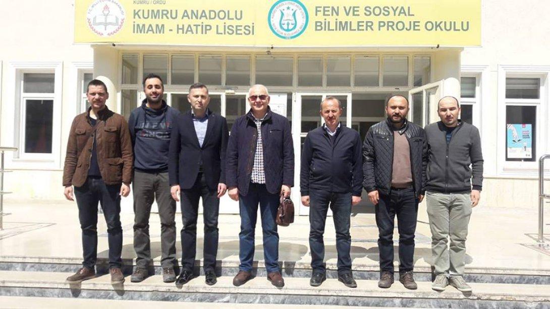 Ordu İl Milli Eğitim Müdürlüğü Maarif Müfettişleri Başkanı Temel ŞENER Kumru Anadolu İmam Hatip Lisemizi Ziyaret Etti 
